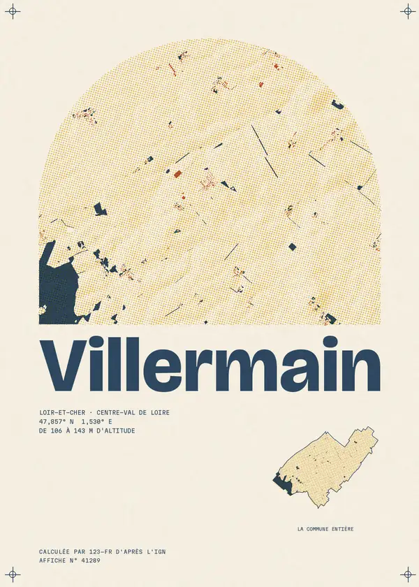 Affiche de Villermain, calculée par 123-fr d'après l'IGN