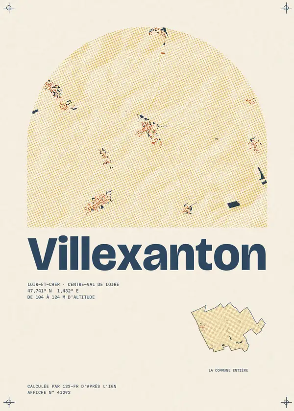 Affiche de Villexanton, calculée par 123-fr d'après l'IGN