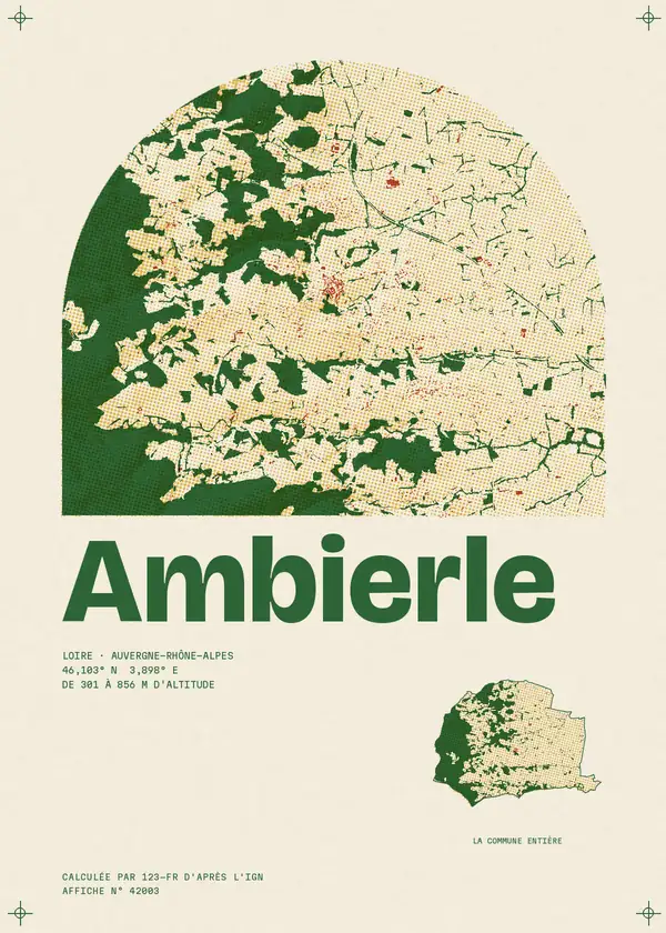 Affiche de Ambierle, calculée par 123-fr d'après l'IGN