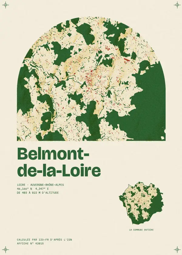 Affiche de Belmont-de-la-Loire, calculée par 123-fr d'après l'IGN