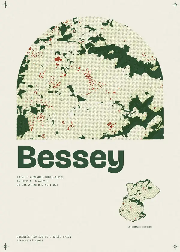 Affiche de Bessey, calculée par 123-fr d'après l'IGN
