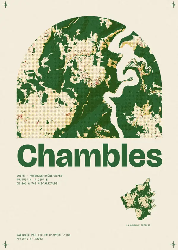 Affiche de Chambles, calculée par 123-fr d'après l'IGN