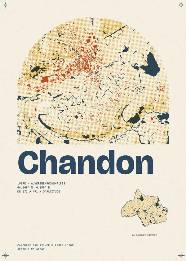 Affiche de Chandon, calculée par 123-fr d'après l'IGN