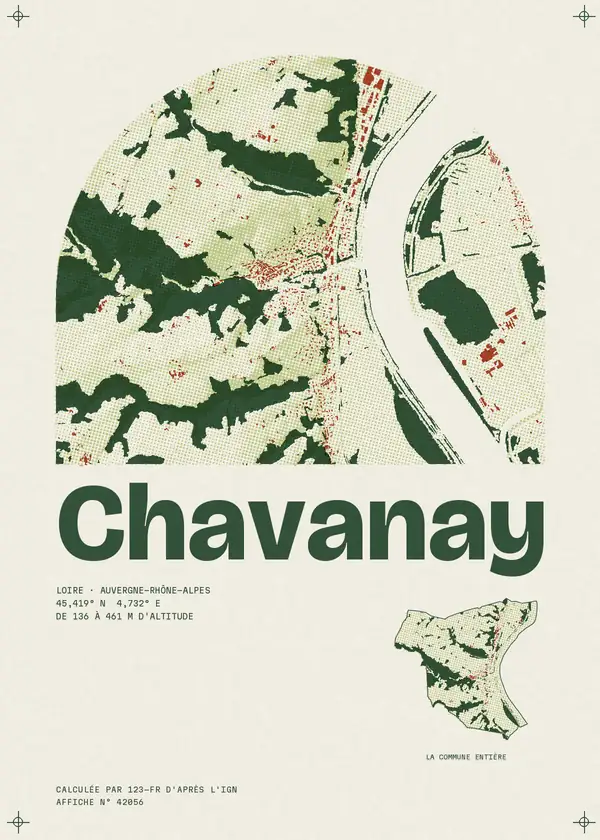 Affiche de Chavanay, calculée par 123-fr d'après l'IGN