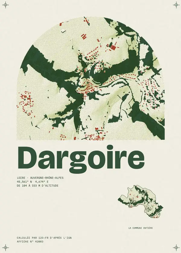 Affiche de Dargoire, calculée par 123-fr d'après l'IGN