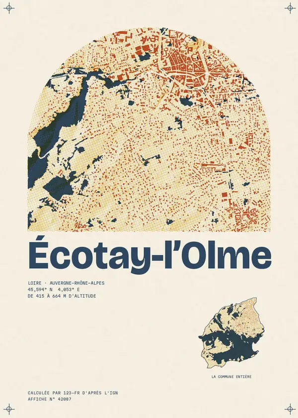 Affiche de Écotay-l'Olme, calculée par 123-fr d'après l'IGN
