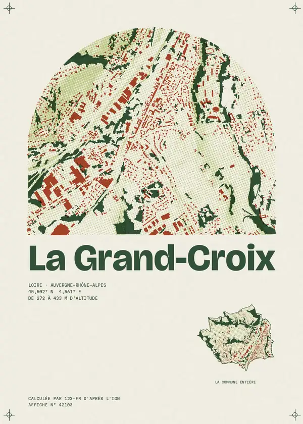 Affiche de La Grand-Croix, calculée par 123-fr d'après l'IGN