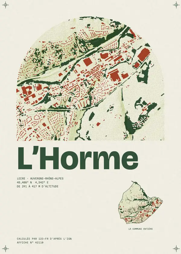 Affiche de L'Horme, calculée par 123-fr d'après l'IGN