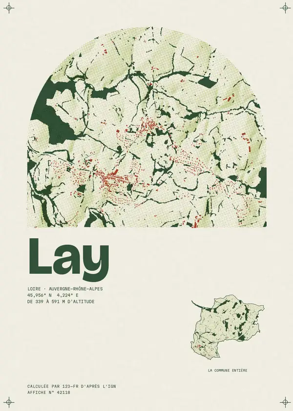 Affiche de Lay, calculée par 123-fr d'après l'IGN
