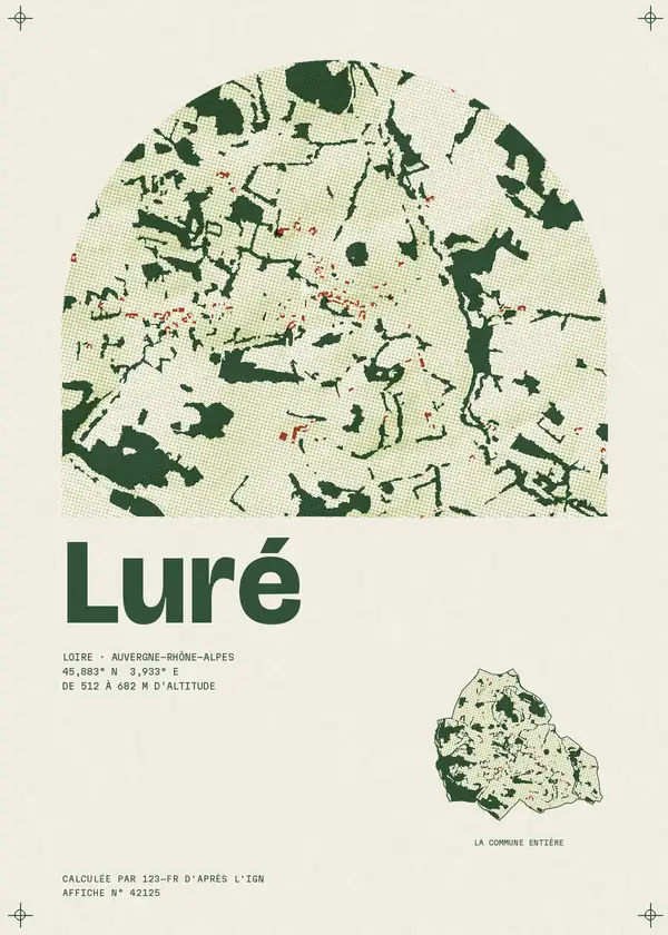 Affiche de Luré, calculée par 123-fr d'après l'IGN