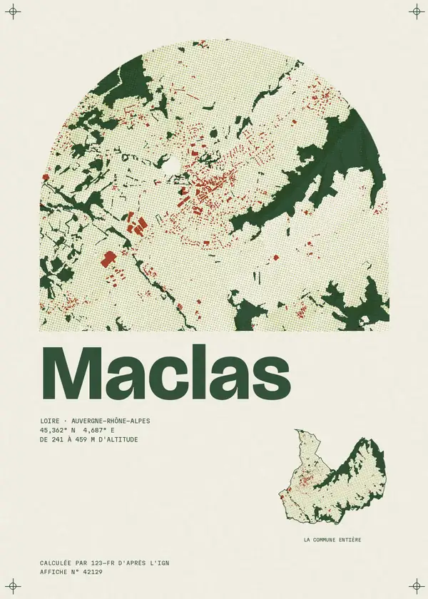 Affiche de Maclas, calculée par 123-fr d'après l'IGN
