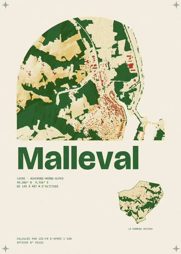 Affiche de Malleval, calculée par 123-fr d'après l'IGN