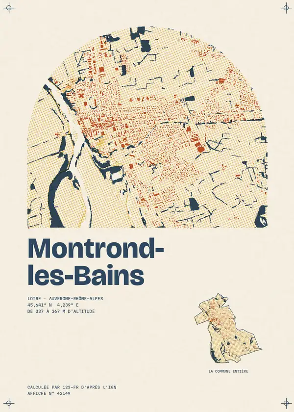 Affiche de Montrond-les-Bains, calculée par 123-fr d'après l'IGN