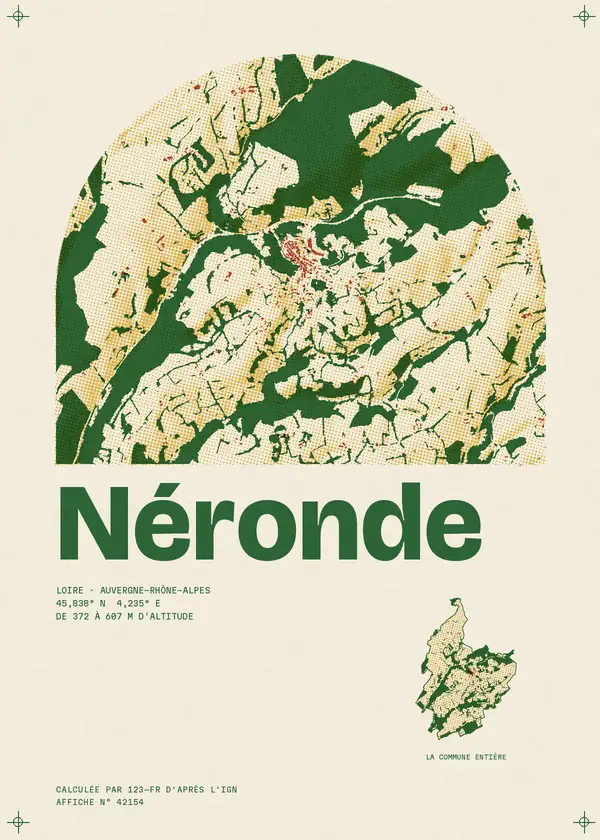 Affiche de Néronde, calculée par 123-fr d'après l'IGN