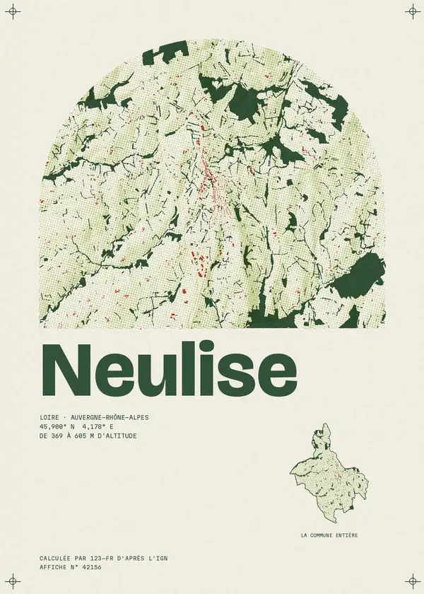 Affiche de Neulise, calculée par 123-fr d'après l'IGN