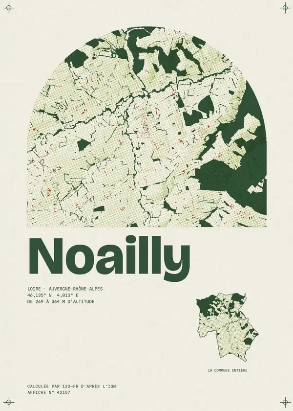 Affiche de Noailly, calculée par 123-fr d'après l'IGN