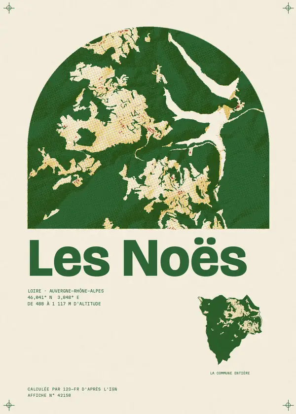 Affiche de Les Noës, calculée par 123-fr d'après l'IGN