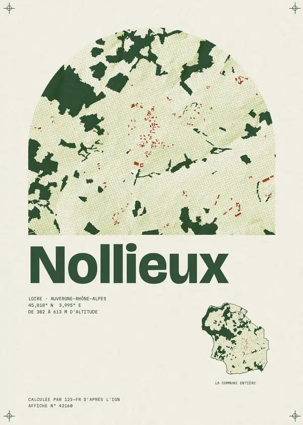 Affiche de Nollieux, calculée par 123-fr d'après l'IGN