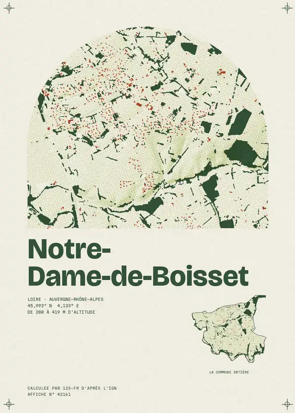 Affiche de Notre-Dame-de-Boisset, calculée par 123-fr d'après l'IGN