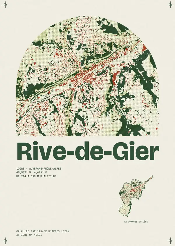 Affiche de Rive-de-Gier, calculée par 123-fr d'après l'IGN
