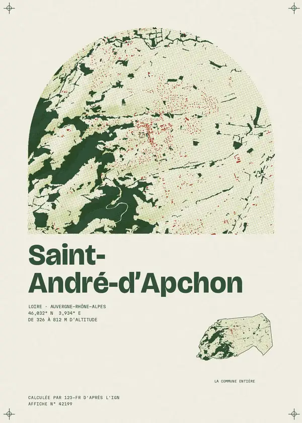 Affiche de Saint-André-d'Apchon, calculée par 123-fr d'après l'IGN