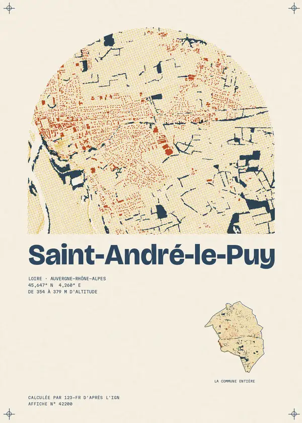 Affiche de Saint-André-le-Puy, calculée par 123-fr d'après l'IGN