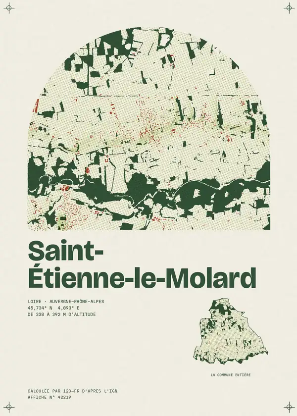 Affiche de Saint-Étienne-le-Molard, calculée par 123-fr d'après l'IGN