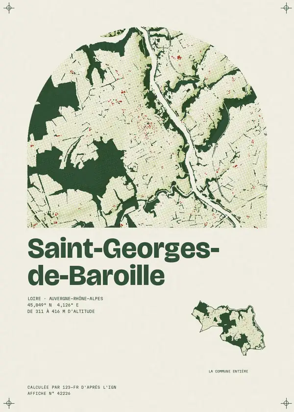 Affiche de Saint-Georges-de-Baroille, calculée par 123-fr d'après l'IGN