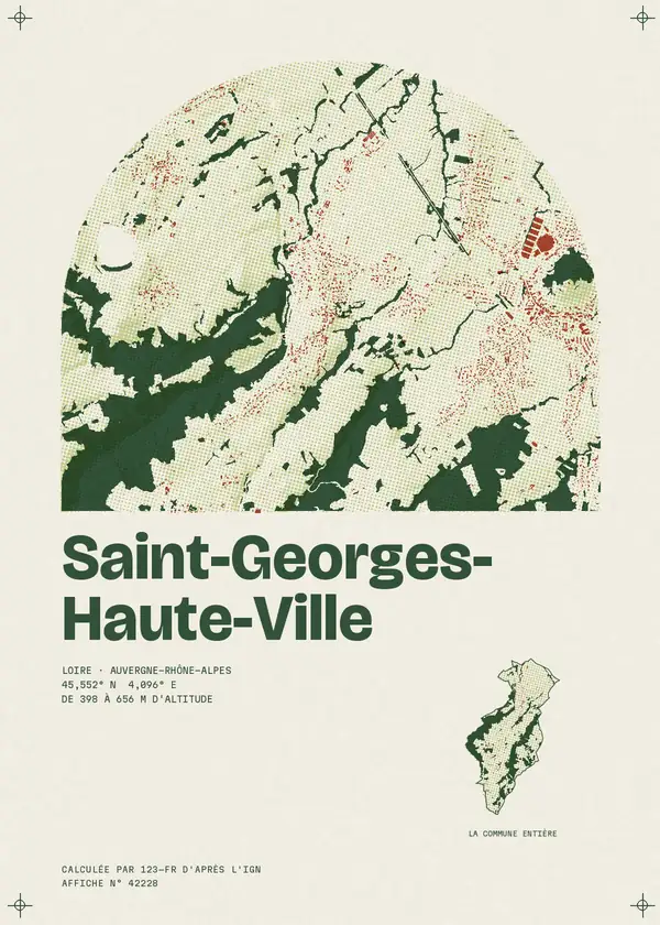 Affiche de Saint-Georges-Haute-Ville, calculée par 123-fr d'après l'IGN