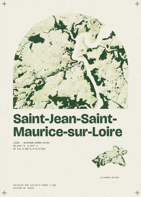 Affiche de Saint-Jean-Saint-Maurice-sur-Loire, calculée par 123-fr d'après l'IGN