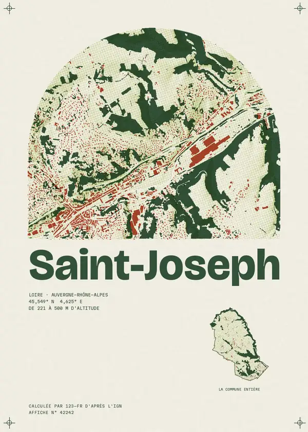 Affiche de Saint-Joseph, calculée par 123-fr d'après l'IGN