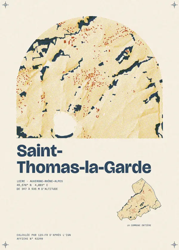 Affiche de Saint-Thomas-la-Garde, calculée par 123-fr d'après l'IGN