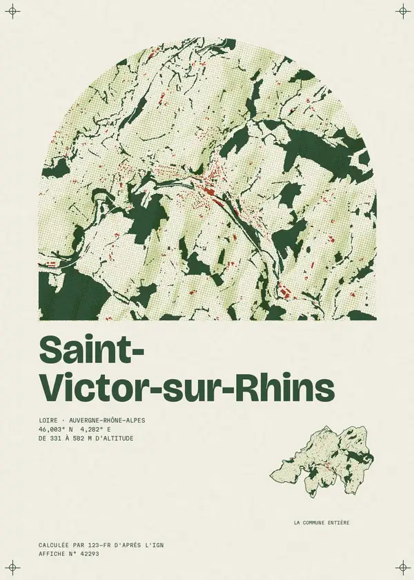 Affiche de Saint-Victor-sur-Rhins, calculée par 123-fr d'après l'IGN