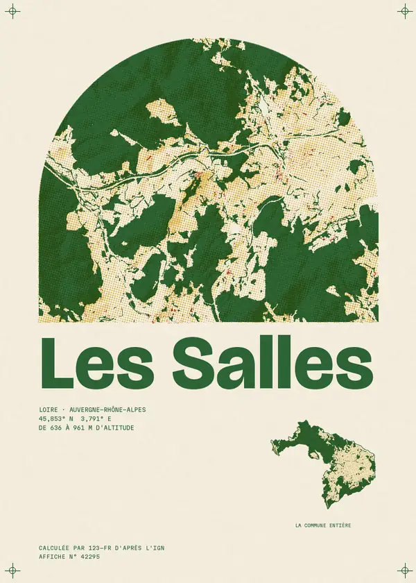 Affiche de Les Salles, calculée par 123-fr d'après l'IGN