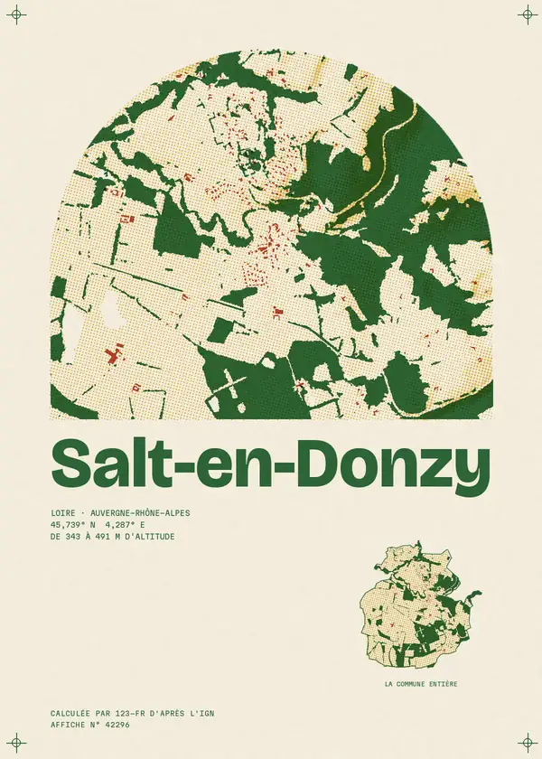Affiche de Salt-en-Donzy, calculée par 123-fr d'après l'IGN