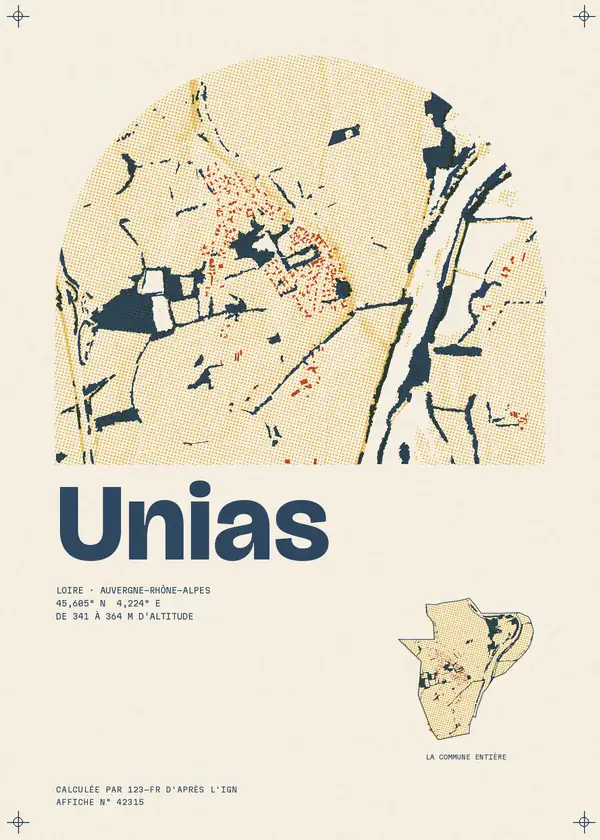 Affiche de Unias, calculée par 123-fr d'après l'IGN