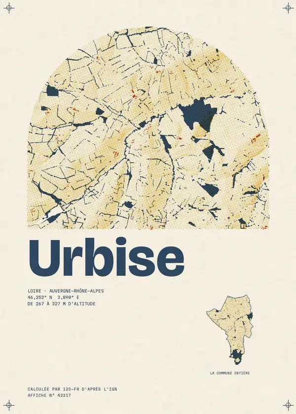 Affiche de Urbise, calculée par 123-fr d'après l'IGN