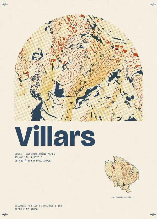 Affiche de Villars, calculée par 123-fr d'après l'IGN