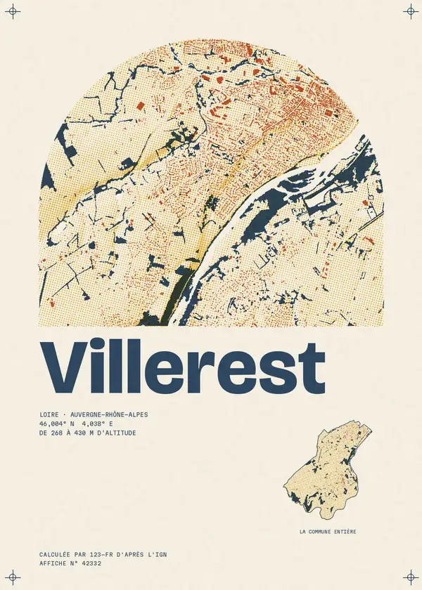 Affiche de Villerest, calculée par 123-fr d'après l'IGN