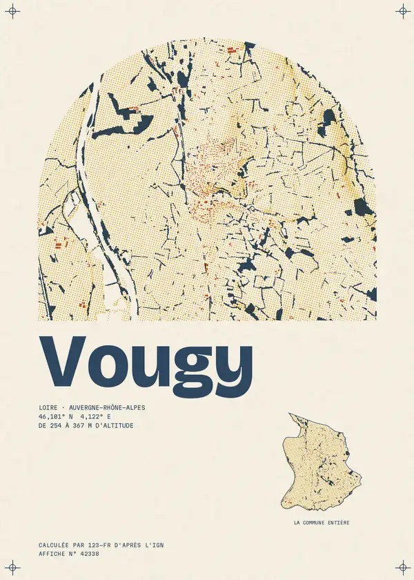 Affiche de Vougy, calculée par 123-fr d'après l'IGN