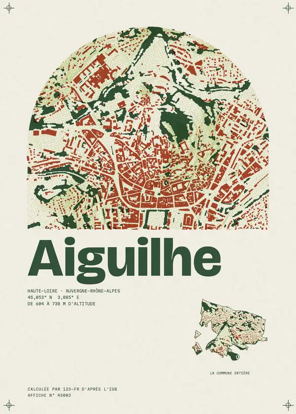 Affiche de Aiguilhe, calculée par 123-fr d'après l'IGN