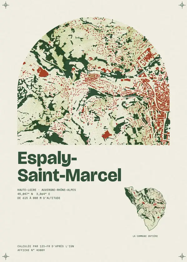 Affiche de Espaly-Saint-Marcel, calculée par 123-fr d'après l'IGN