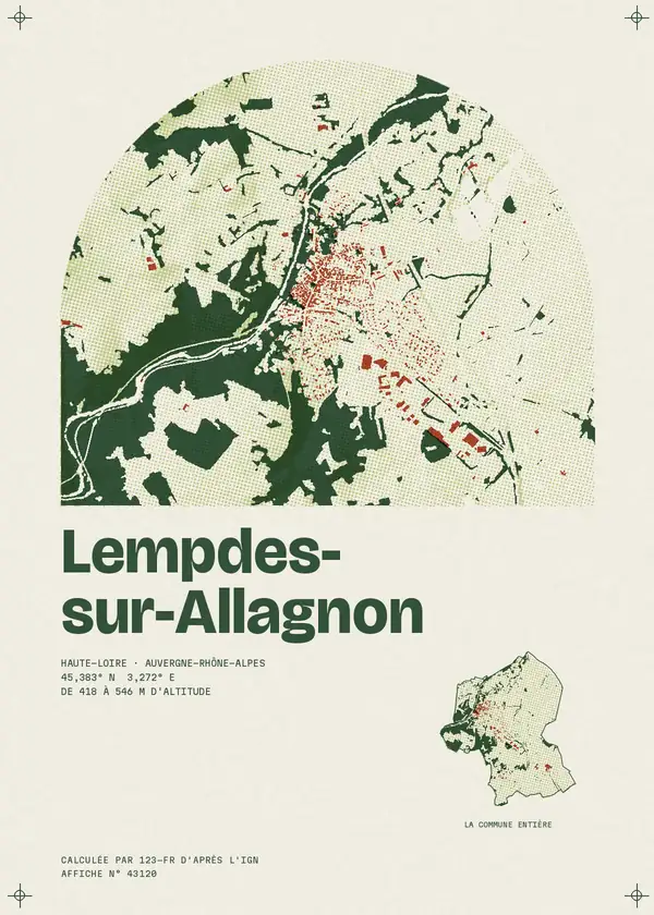 Affiche de Lempdes-sur-Allagnon, calculée par 123-fr d'après l'IGN