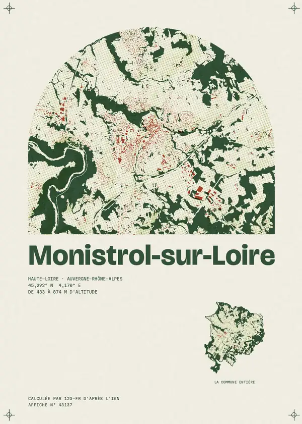Affiche de Monistrol-sur-Loire, calculée par 123-fr d'après l'IGN