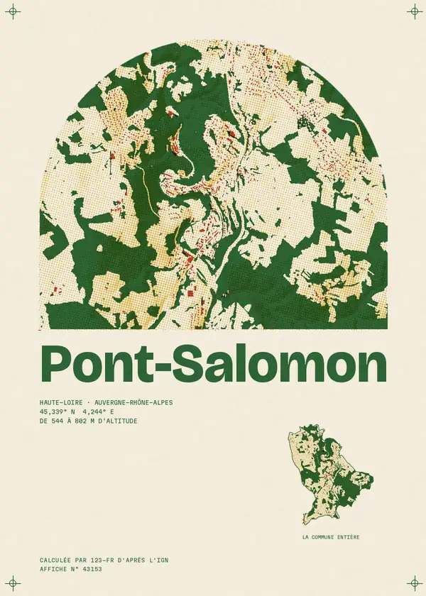 Affiche de Pont-Salomon, calculée par 123-fr d'après l'IGN