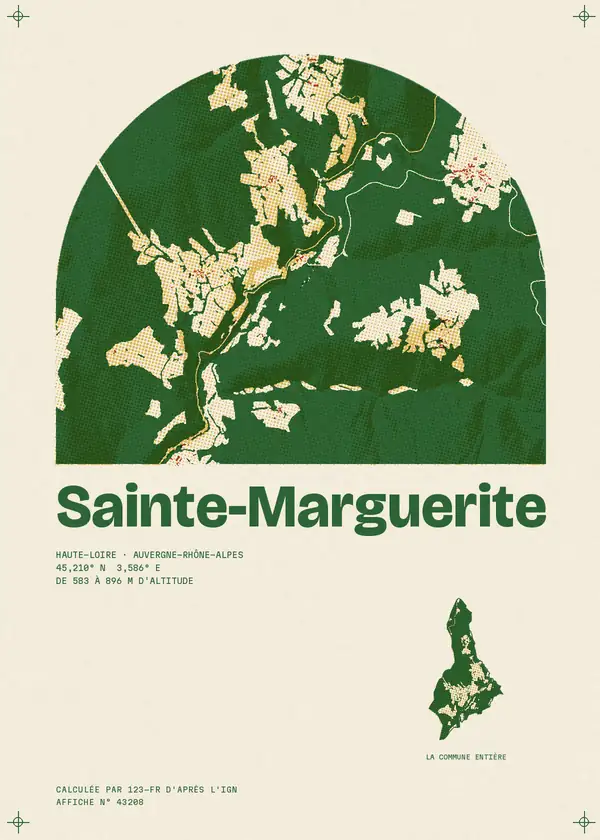 Affiche de Sainte-Marguerite, calculée par 123-fr d'après l'IGN