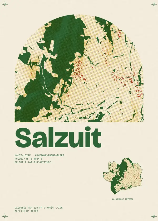 Affiche de Salzuit, calculée par 123-fr d'après l'IGN
