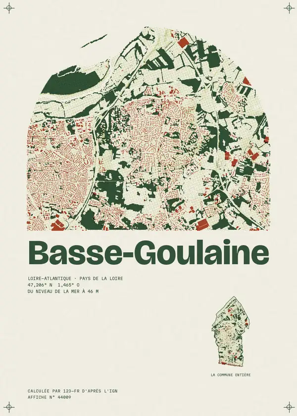 Affiche de Basse-Goulaine, calculée par 123-fr d'après l'IGN