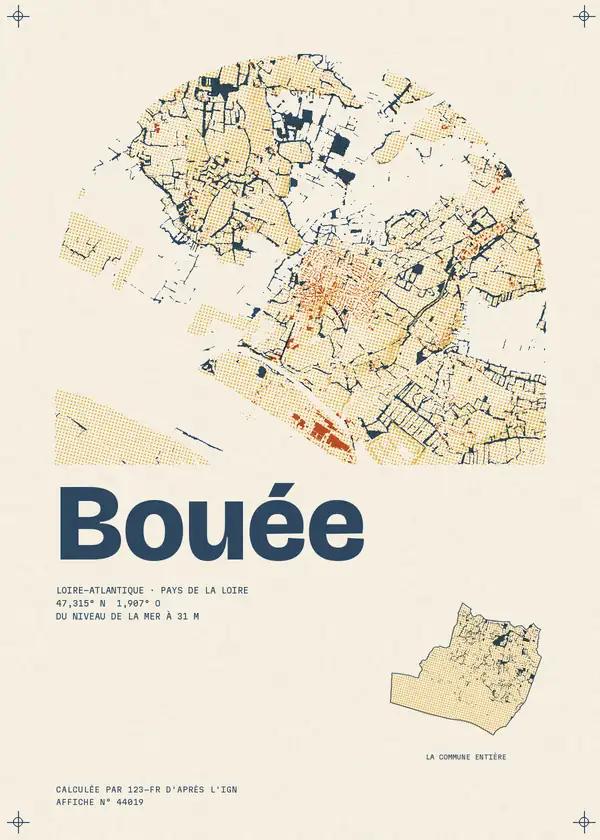 Affiche de Bouée, calculée par 123-fr d'après l'IGN