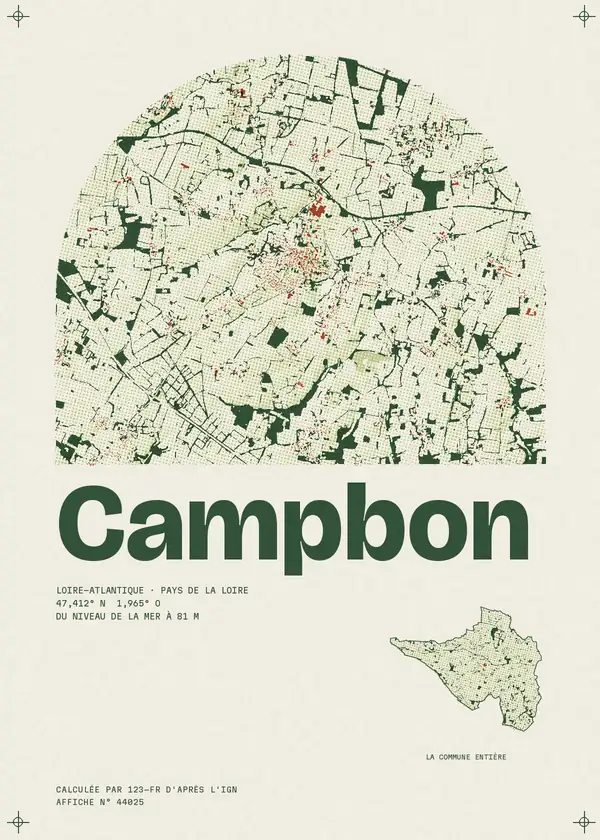 Affiche de Campbon, calculée par 123-fr d'après l'IGN